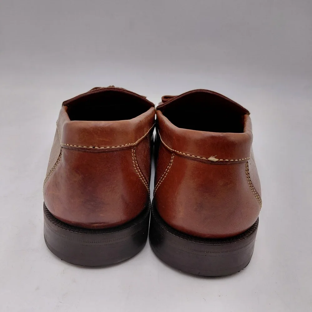 Cole Haan Mens 8 M British Tan Leather Kiltie Tassel Loafers C01063 Brazil Lux